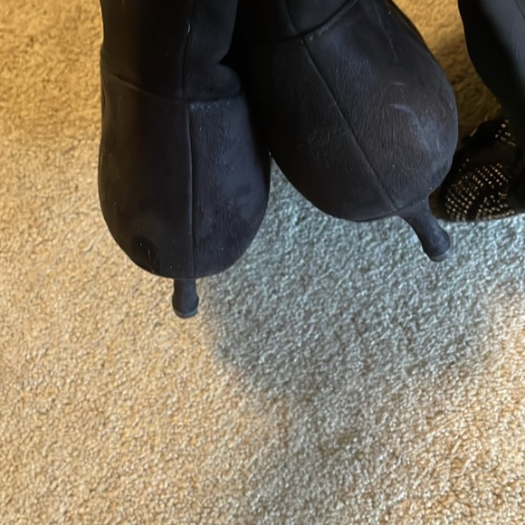 Nina black boots with sparkly trim - Picture 4 of 5